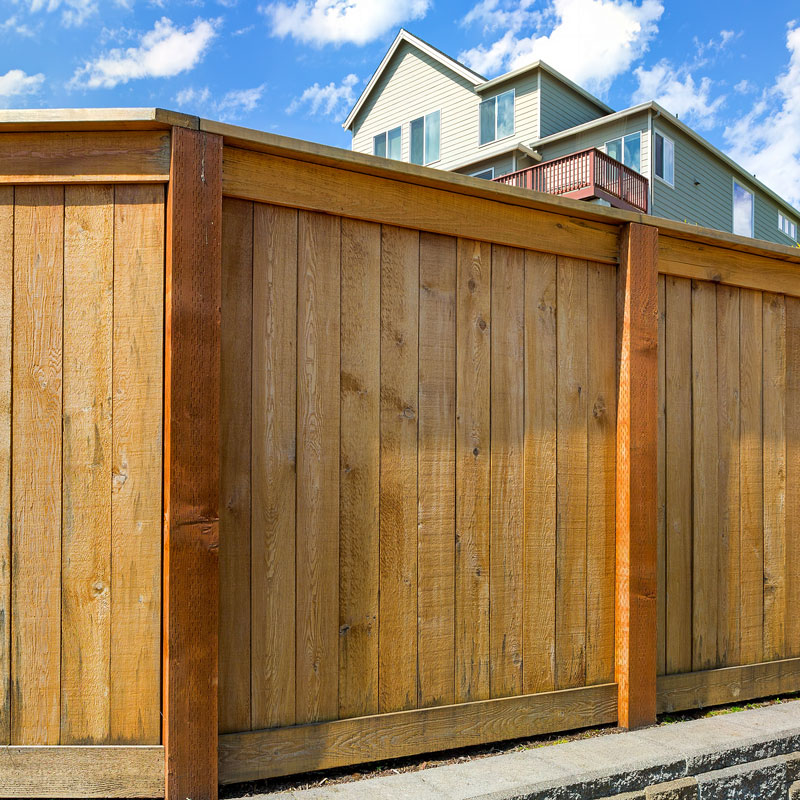 wood panel fence